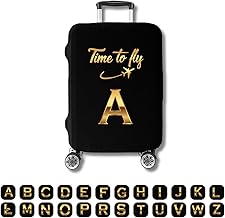 Customized Suitcase Cover 18-31 Inches, Elastic Washable Travel Suitcase Cover, Suitcase Protector Small, Medium or Large, A-Z Time to Fly [083], A-Z Time To Fly, Suitcase Cover
