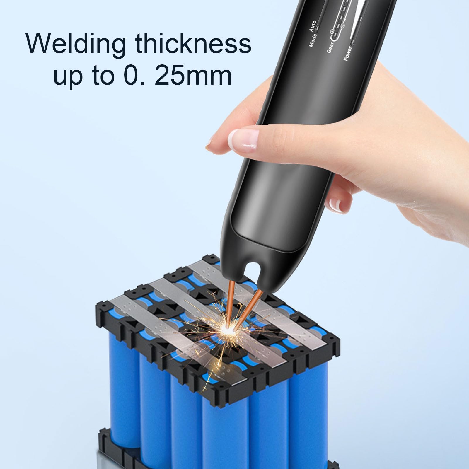 Battery Spot Welder, Handheld Spot Welder 11 Gear Adjustable, Automatic and Manual Modes Spot Welding Machine with Detachable Needles, LED Display, for Electronic Devices