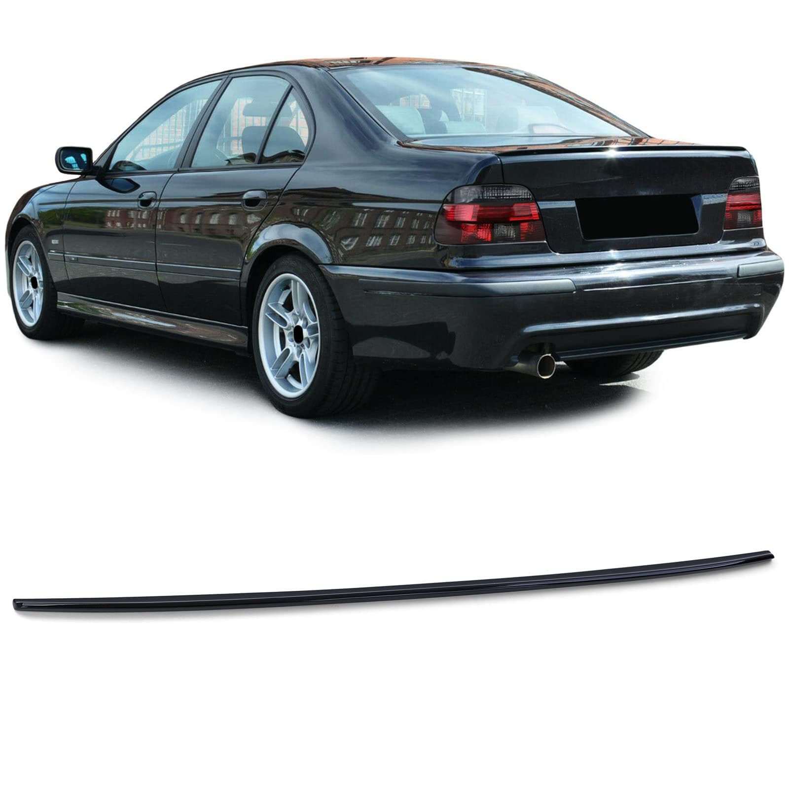 YPSQQHD Car Rear Spoiler Splitter, Rear Trunk Boot Lip Wing lid Spoiler ABS Exterior Accessories, Compatible with BMW 5 Series E39 Saloon 95-03