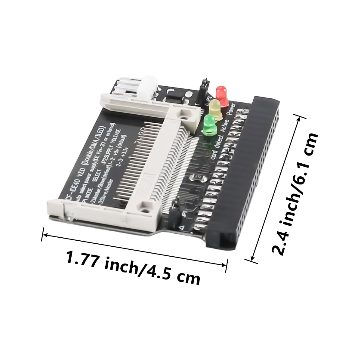 Adaptateur CF vers IDE 40 Broches, Convertisseur Compact Flash vers Disque Dur IDE pour Ordinateurs Portables