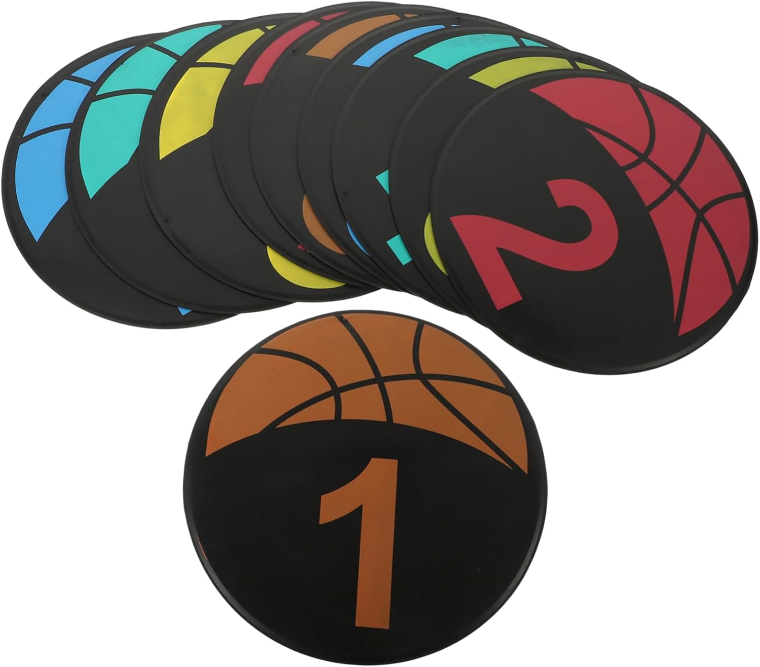 10pcs Soccer Training Sign Discs Football Field Markers for Daily Use Soccer Drills Cones Training Poles Sports Equipment Random Color