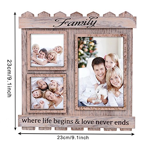 Valery Madelyn Collage Family Photo Frame, Rustic