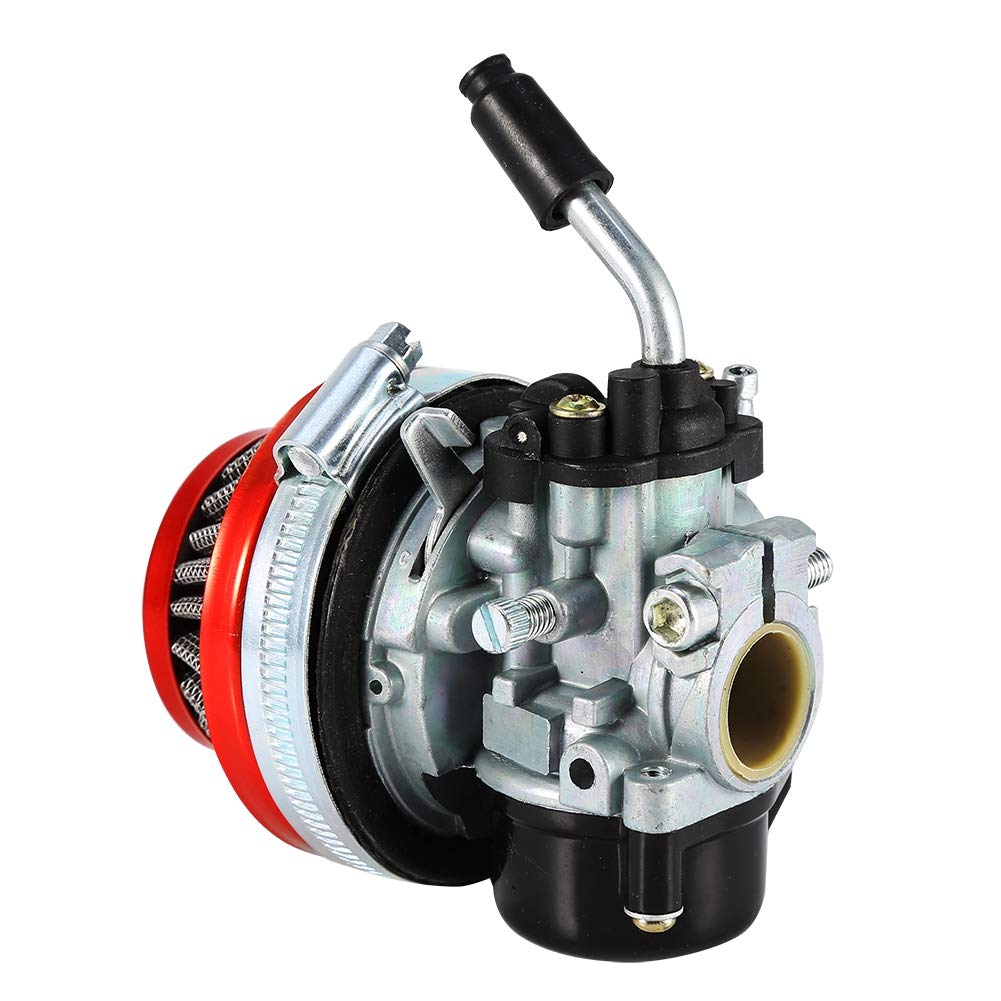 Carburador, Carburador de Carreras Rojo Carb Filtro de Aire Cable del Acelerador de Gas para Motor de 2 Tiempos Bicicleta motorizada ATV Quad