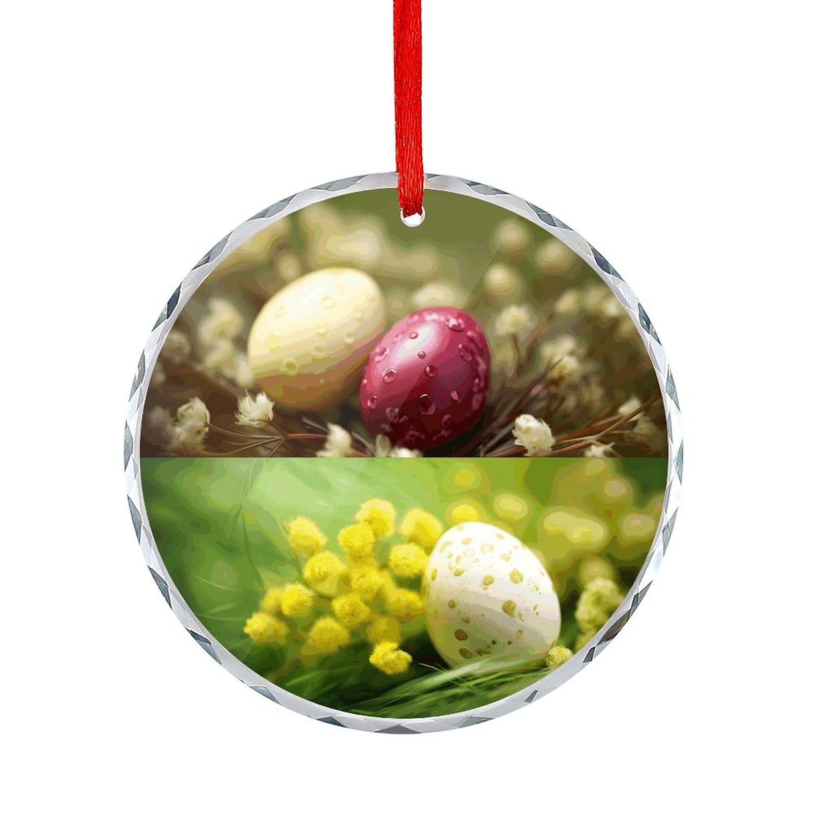 Fodpand Women's Style Eggs Round Glass Ornament Keepsake Gift Exchange Ideas Car Decor,Christmas Ornaments For Tree Window Garden Ornaments