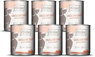MjAMjAM - Premium Wet Food for Dogs - Excellent Bouquet of Fruity Apple, Pack of 6 (6 x 800 g), Grain-Free with Extra Meat product image