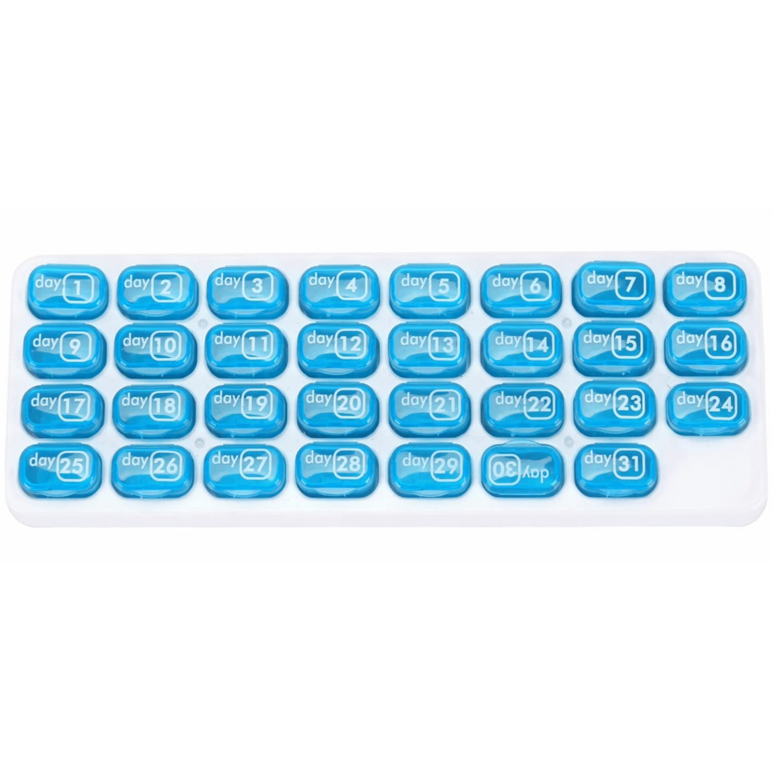 Crethink Monthly Pill Organizer, 31 Day Monthly Pill Organizer, Portable Pill Case Box Holder for Daily Medicine and Vitamins