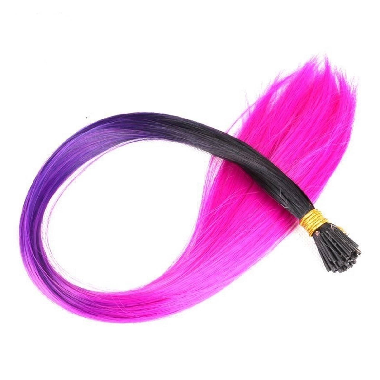Extension de cheveux en plumes Extensions de cheveux synthétiques de 30 brins de 22 pouces de long Extension de cheveux en plumes (Color : 10, Size : 22inches)