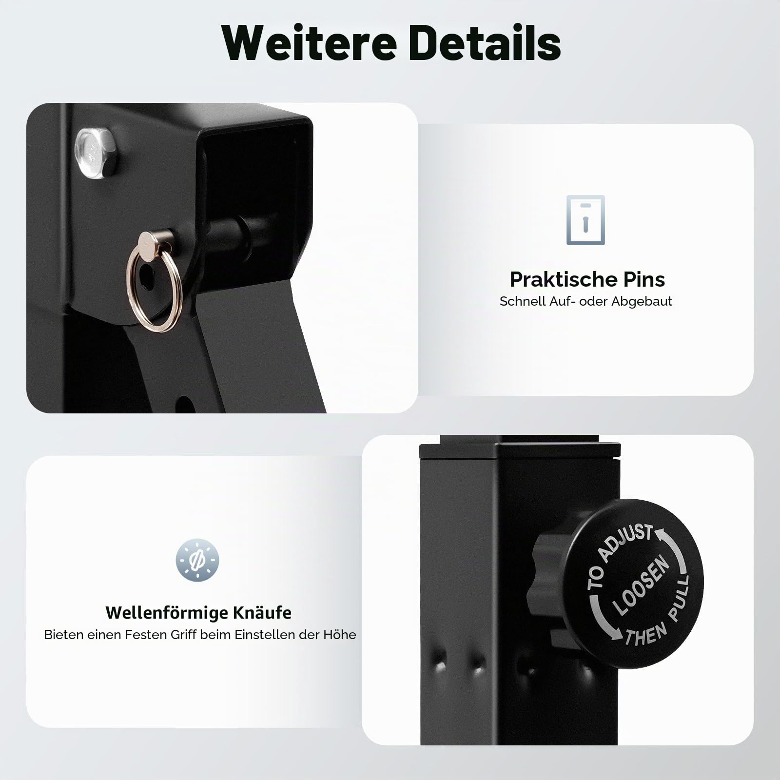 Faltbar Power Tower Dip Station Klimmzugstange Freistehend Höhenverstellbar Pullup Bar Stabiler Dreiecksstruktur für Home Gym, bis 200 kg Belastbar
