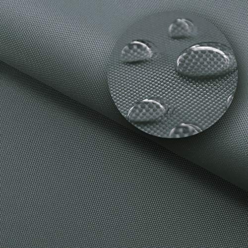 Preisvergleich Produktbild NOVELY® Sunset Oxford 420D - Polyesterstoff Extrem Reißfest Dicht / UV-beständig Waterproof / Polyester Garten Stoff 1 lfm Outdoor Meterware Wasserdicht 02 Graphit