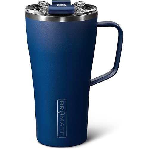 BrüMate Toddy 22oz 100% Leak Proof Insulated Coffee Mug with Handle & Lid - Stainless Steel Coffee Travel Mug - Double Walled Coffee Cup (Matte Navy)