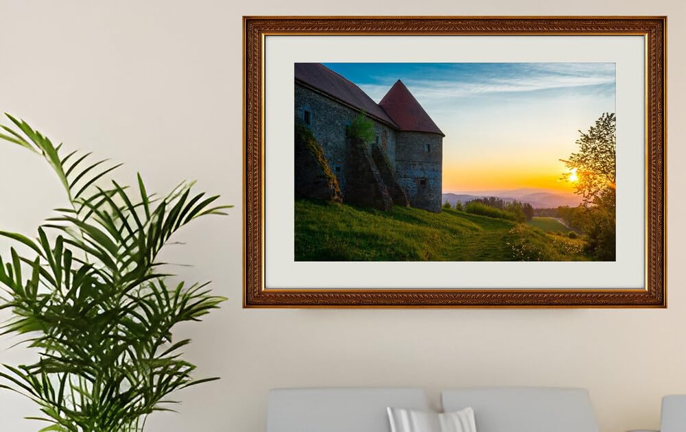 JVERF - JZZG19412 Castles Sunrises and Sunsets Ahorn im Mulviertel| Self-Adhesive Painting | Frameless