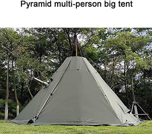 Tipi Hot Tent Outdoor Teepee with Stove Hole, Waterproof, White 430 x 260 cm - Image 4