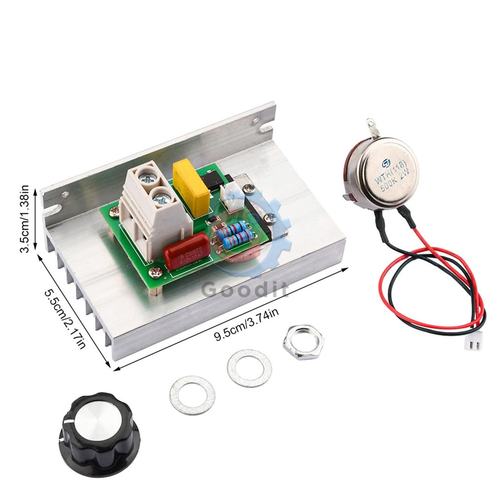 Regulador de Voltaje AC SCR Controlador de Velocidad del Motor 10000W AC 220V Control atenuadores termostato