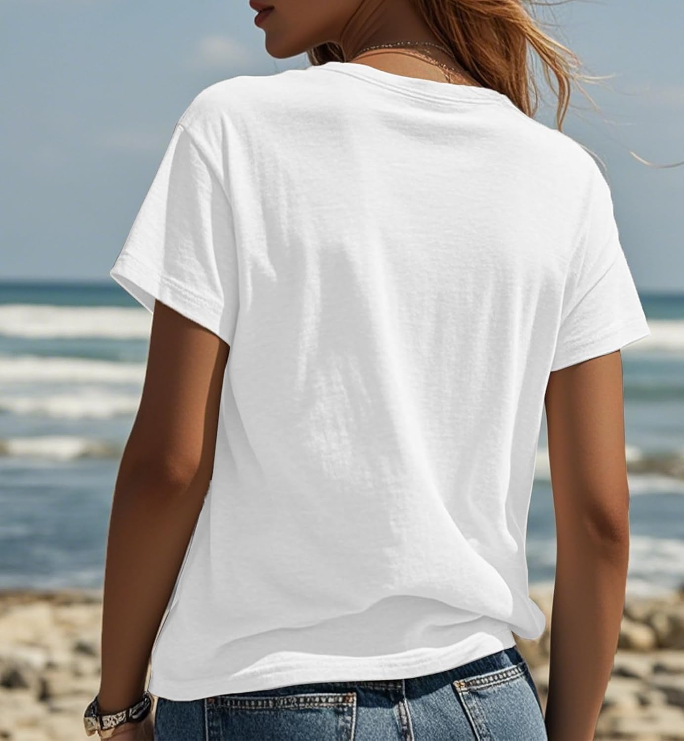 Womens t Shirts Short Sleeve Casual Summer Loose Round Neck Everything is Fine & Dandelion Graphic Tops for Women - Image 2