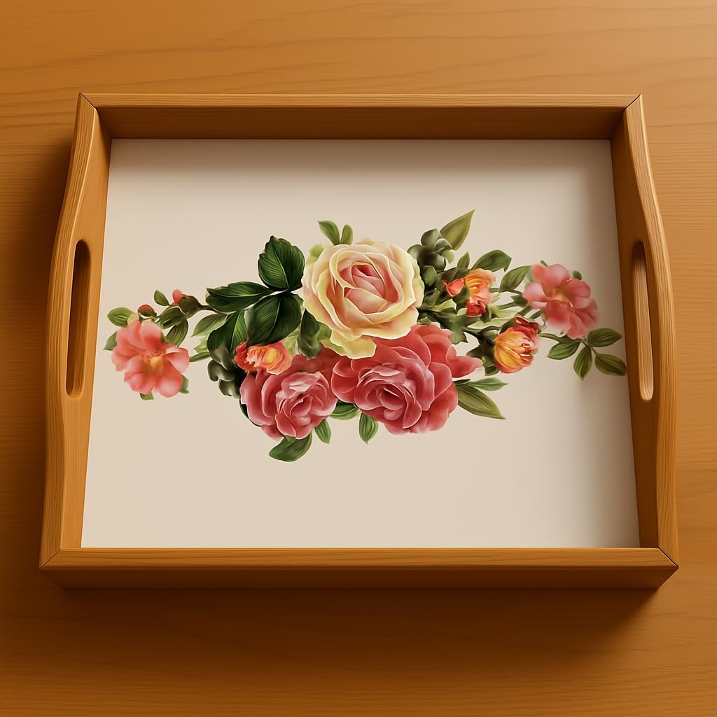 Self-Adhesive Rice Paper for Decoupage 11.22x15.55 Peel and Stick Craft Sheets with Floral Vintage Patterns No Glue Needed Removable Repositionable for DIY Wall Art Furniture Home Decor PRT2 (2248)