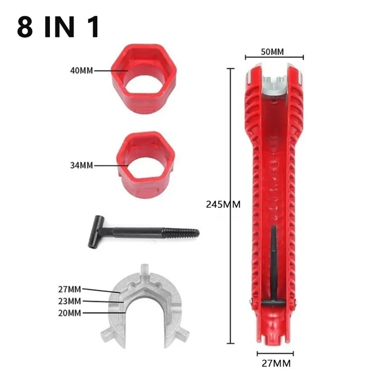 8 w 1 bateria zlewozmywakowa klucz hydrauliczny zestaw narzędzi do kuchni łazienki