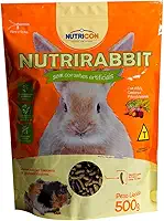 Nutricon Nutrirabbit Para Coelhos 500G Para Todos Os Tipos De Peixe Médio Todas As Fases - Sabor Sem Sabor