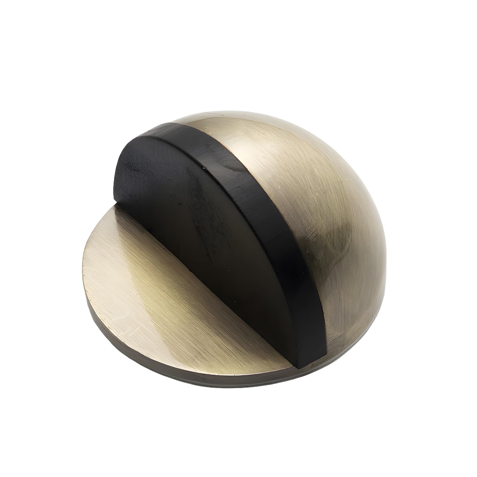 KTHZI 1Pcs Self-Adhesive Door Stoppers for Floor - Stainless Steel Half Moon Door Stop with Adhesive Pads, Oval Wall Protector for Hard Floor, Glass, Home and Office Use (Antique Teal)