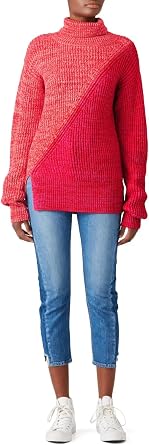 Derek Lam 10 Crosby Rent The Runway Pre-Loved Red Bicolor Turtleneck Sweater