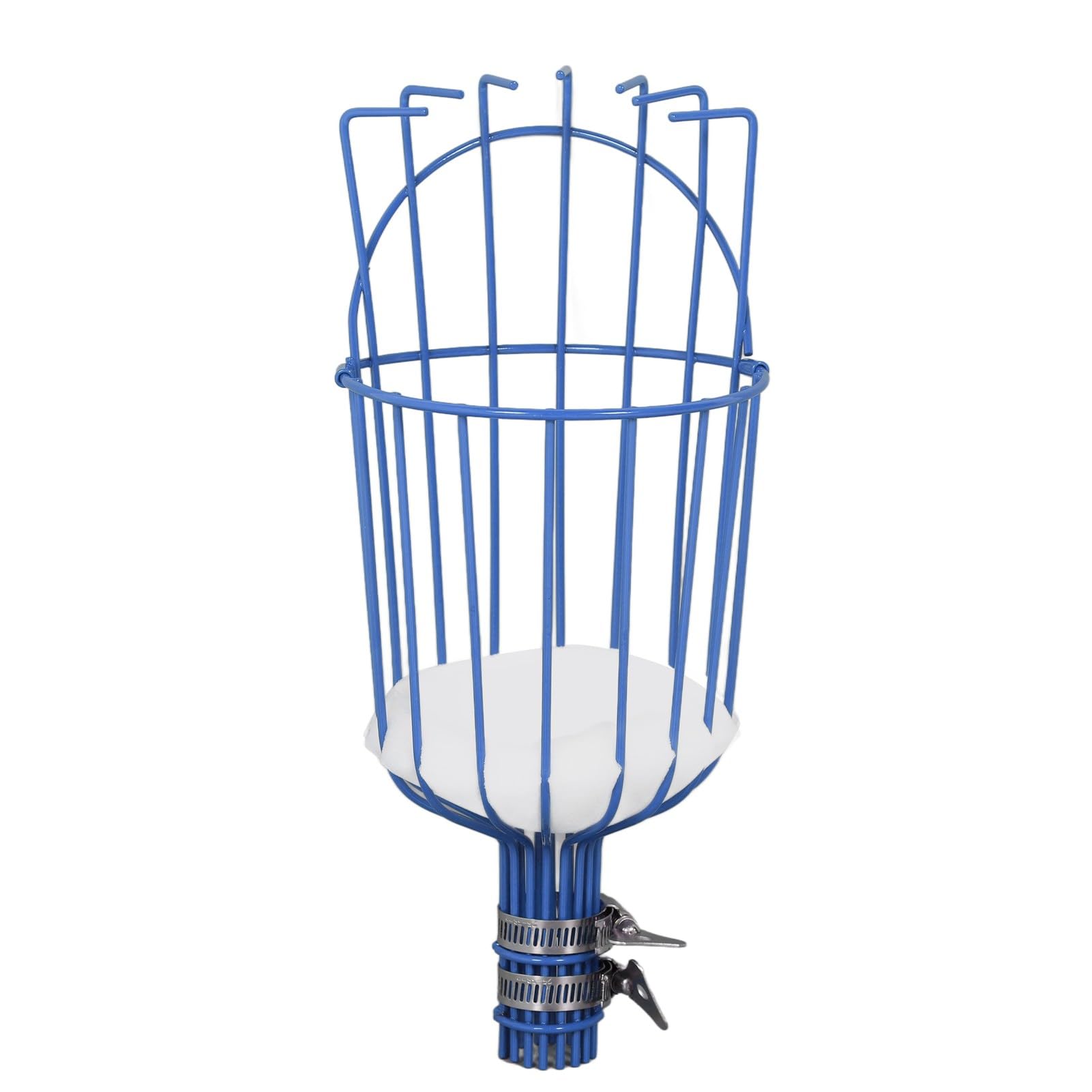 Cesta Cosechadora de Frutas, Herramienta de Recolección de Huerto, Accesorio para Cosechadora de Frutas, Herramienta Recolectora de Frutas Ajustable con Cojín para Evitar (BLUE)