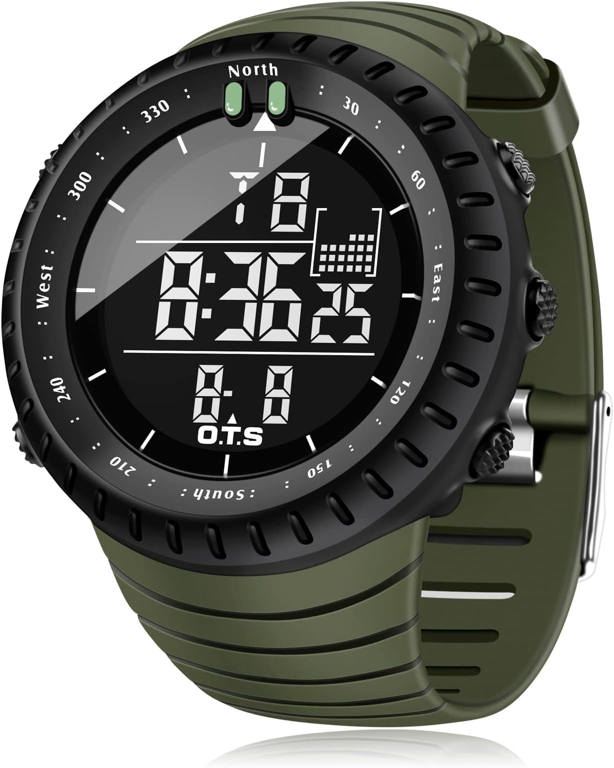 Men's Digital Sports Watch - Waterproof Tactical Watch with LED Backlight - Perfect for Outdoor and Indoor Sports