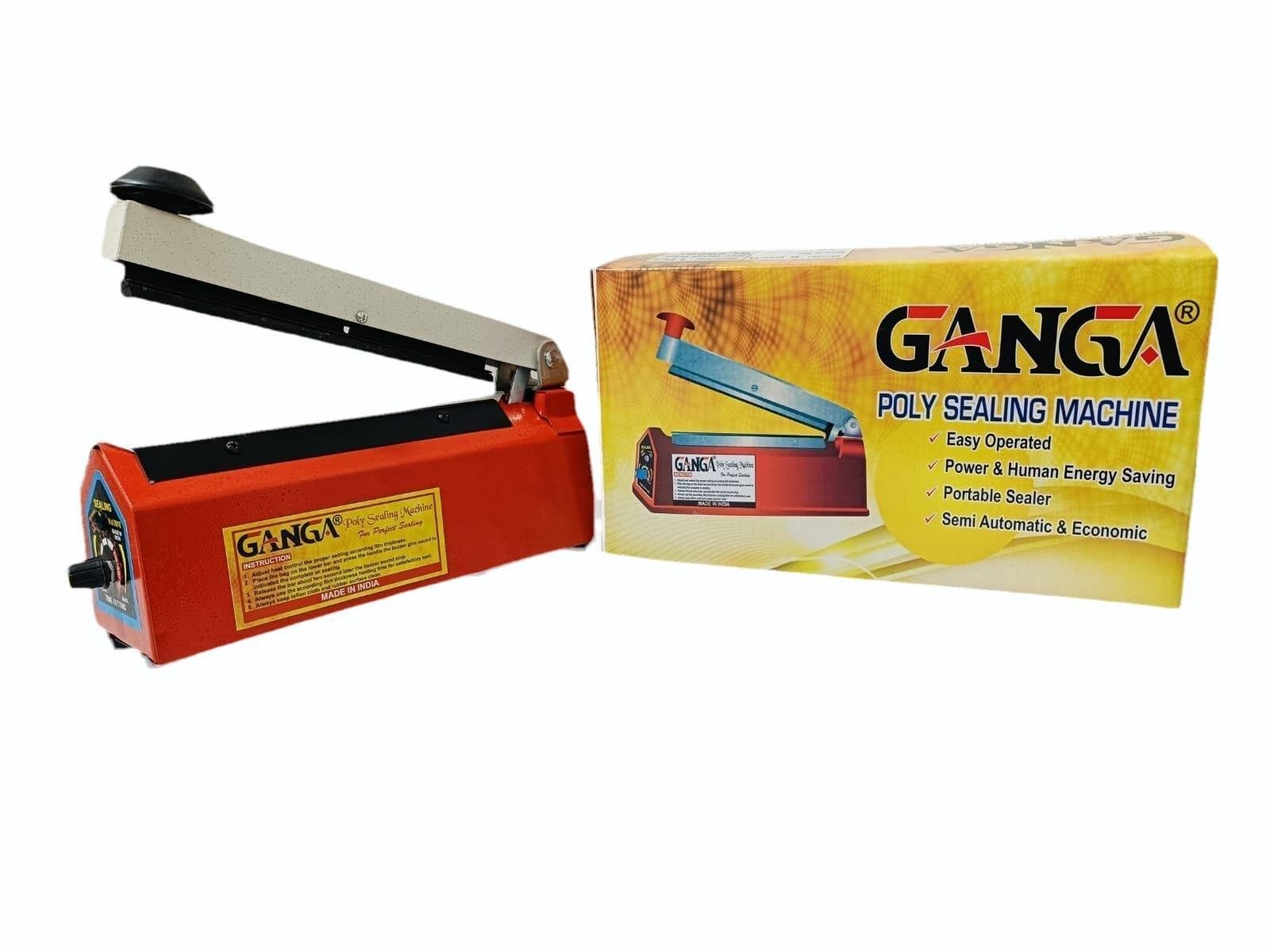 GANGA Metal Premium Range Heavy Duty Heat Sealer Machine, Heat Sealer for Plastic Bag Impulse Sealer, Impulse Sealer Machine, Packing Machin (10 INCH) (B0CVH7SPPG) Amazon Price History, Amazon Price Tracker