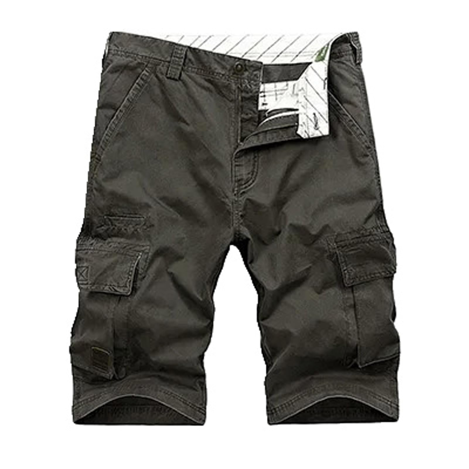 Short cargo homme coton ample WOLONG bermuda été léger de loisir - 8