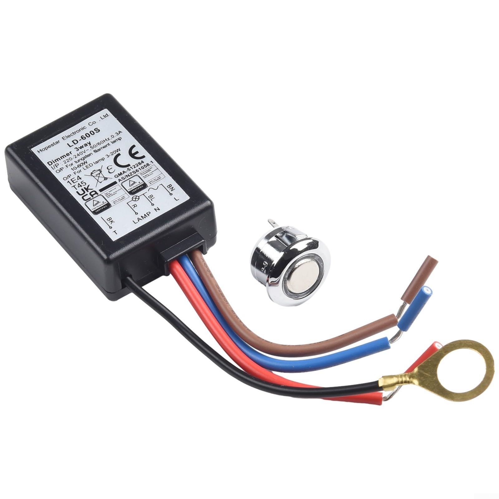 LD-600S High-voltage Induction Switch, Lamp Sensor Control Module, 3 Way Touch Dimming/ON OFF 220V Sensor Lighting Switch