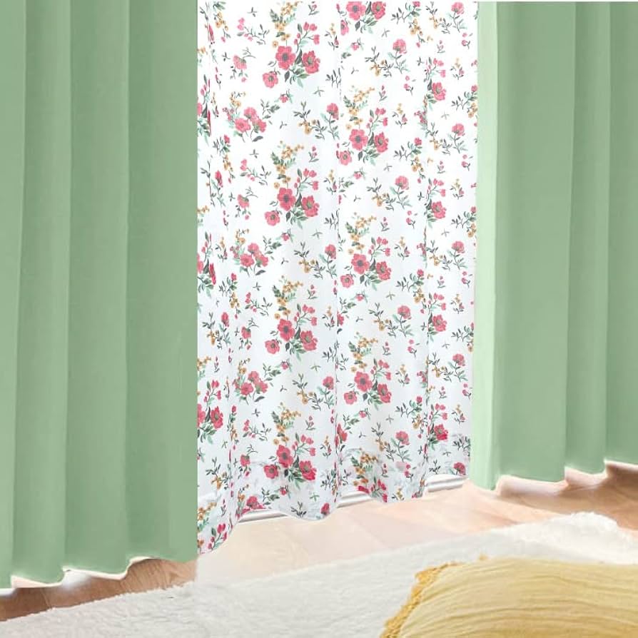 カラフルドットカーテン 4枚セット 100×135 cm