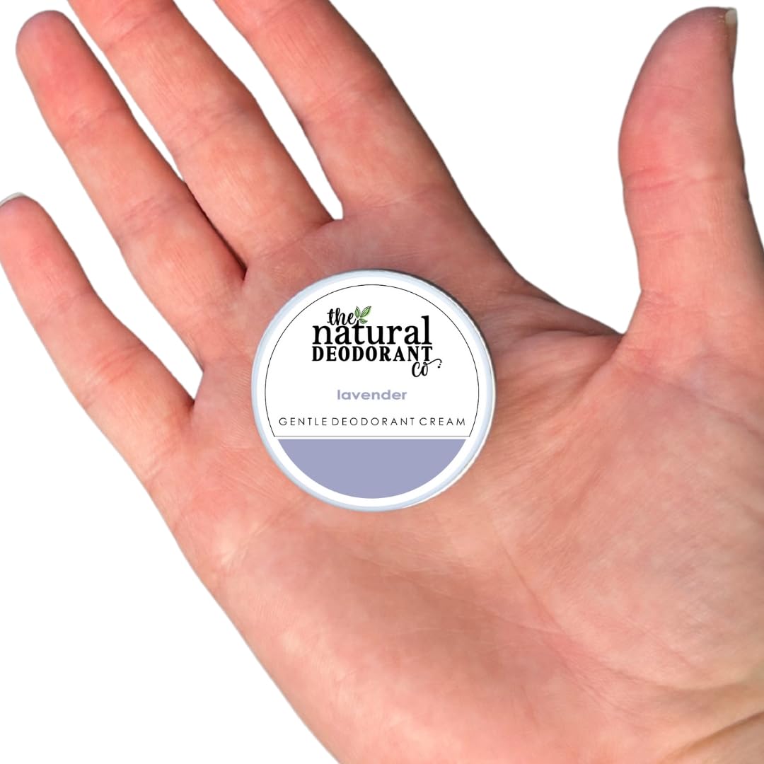The Natural Deodorant Co. Mini/Sample Size 10g, Lavender Gentle Deo Cream, Lasts 10 Days, All Day Protection