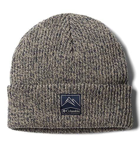 Columbia Men's Whirlibird Cuffed Beanie, Ancient Fossil/Collegiate Navy Marled, One Size