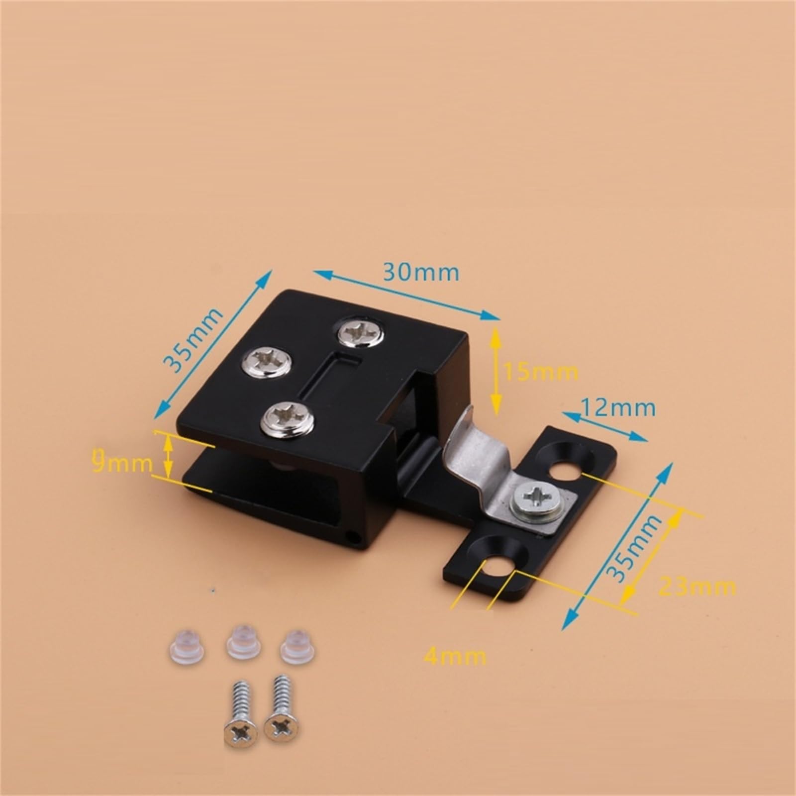 Glass Door Hinge, Display Cabinet Wine Cabinet Clamping Door Hinge Punch-Free Wine Cabinet Glass Hinge for 4-5mm Glass