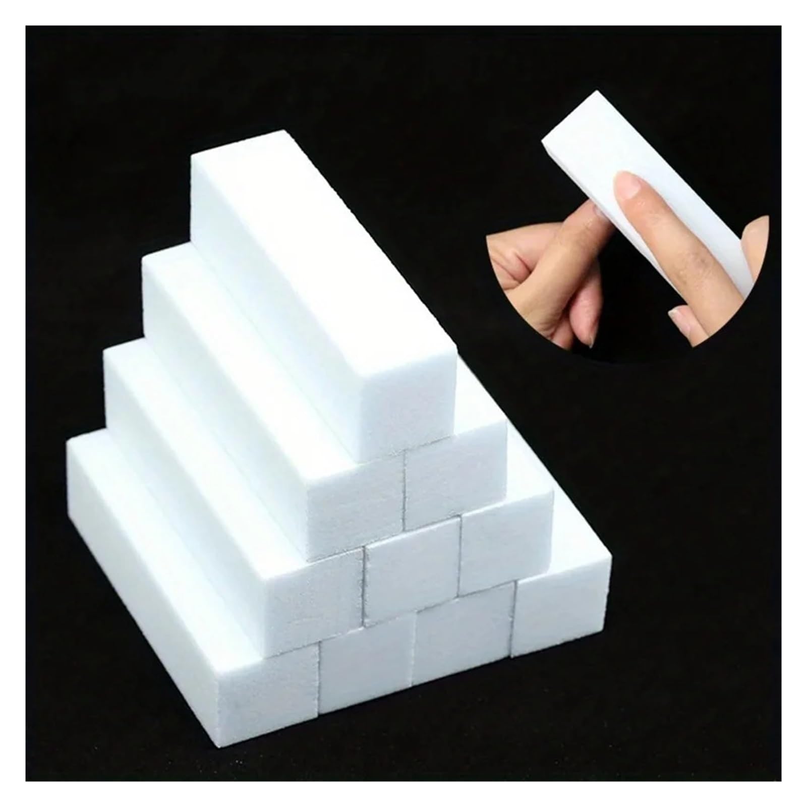 Bufor do zdobienia paznokci młynek blok polerski biały ​​końcówek Pedicure pielęgnacja Manicure gąbka bufor żel polski akcesoria narzędzia(Pink 10pcs)