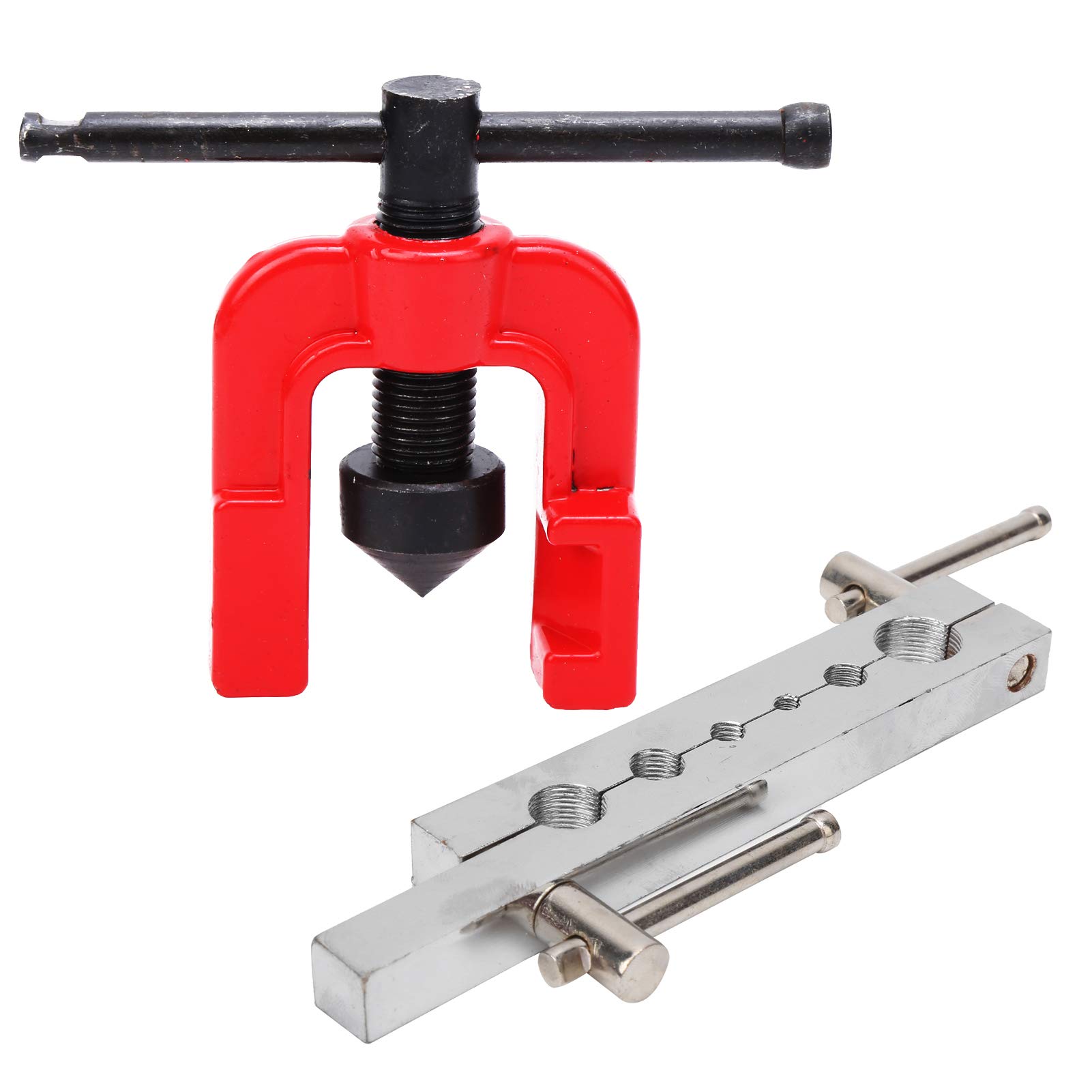 Kit de abocardado manual de 2 piezas con escariador cónico para tubos de cobre, aluminio y acero inoxidable, ideal para refrigeración, petroquímica e industrias de la construcción. Ahorra mano de ob