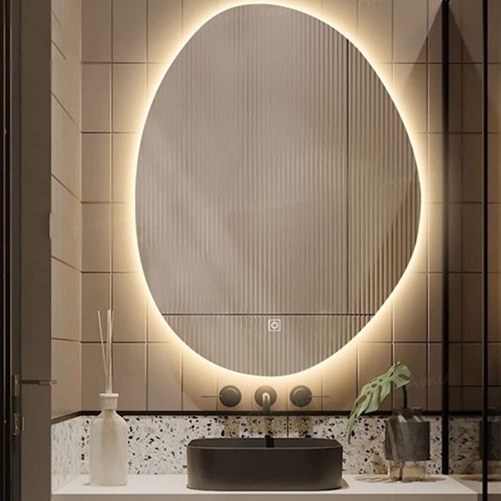 Amazon.co.jp: LISSY バックライトミラー 浴室鏡 イレギュラー化粧鏡