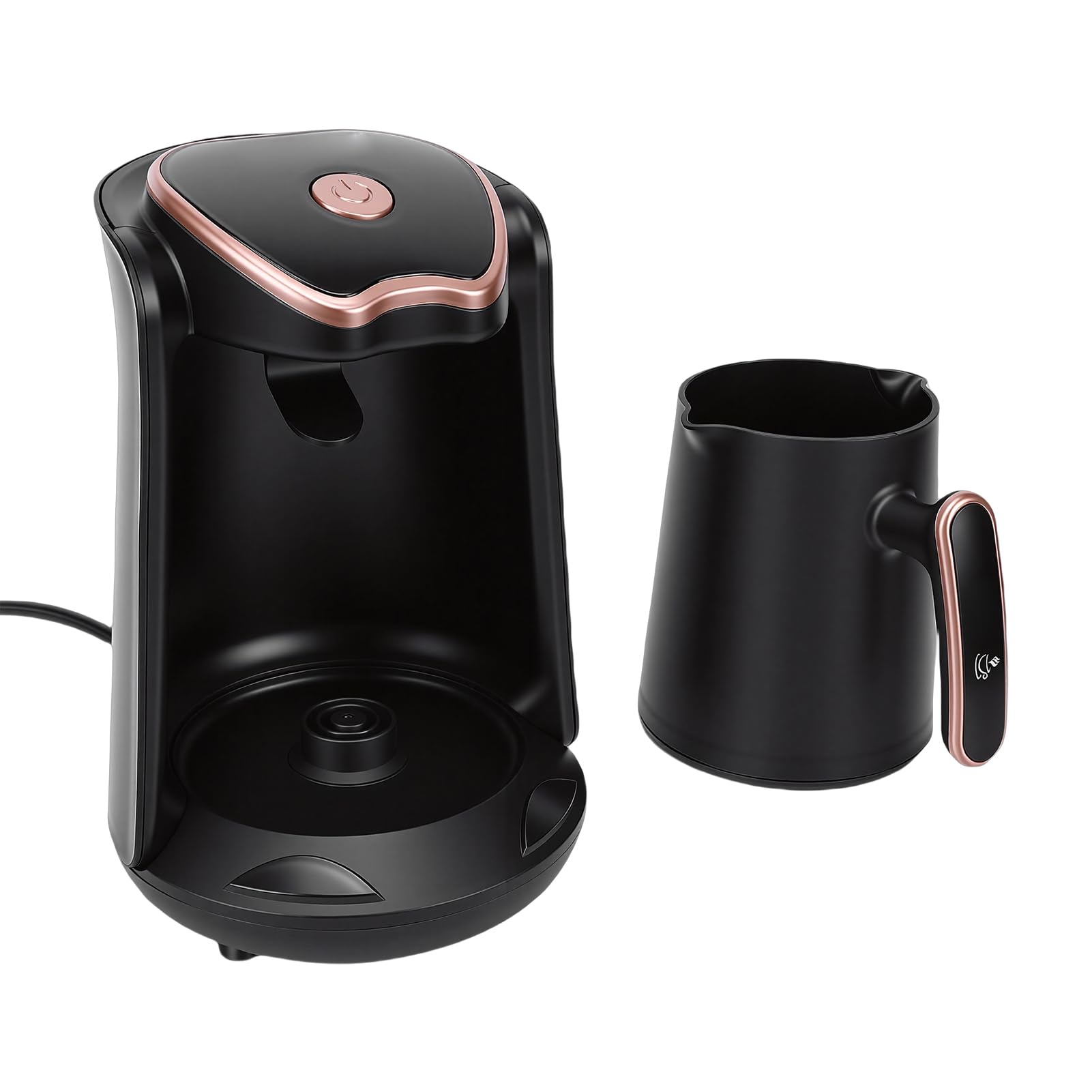 AUNMAS Macchina per caffè Turco da 400W, Bollitore Elettrico con Design Portatile per Casa, Campeggio, Viaggio (Spina europea 220 V)