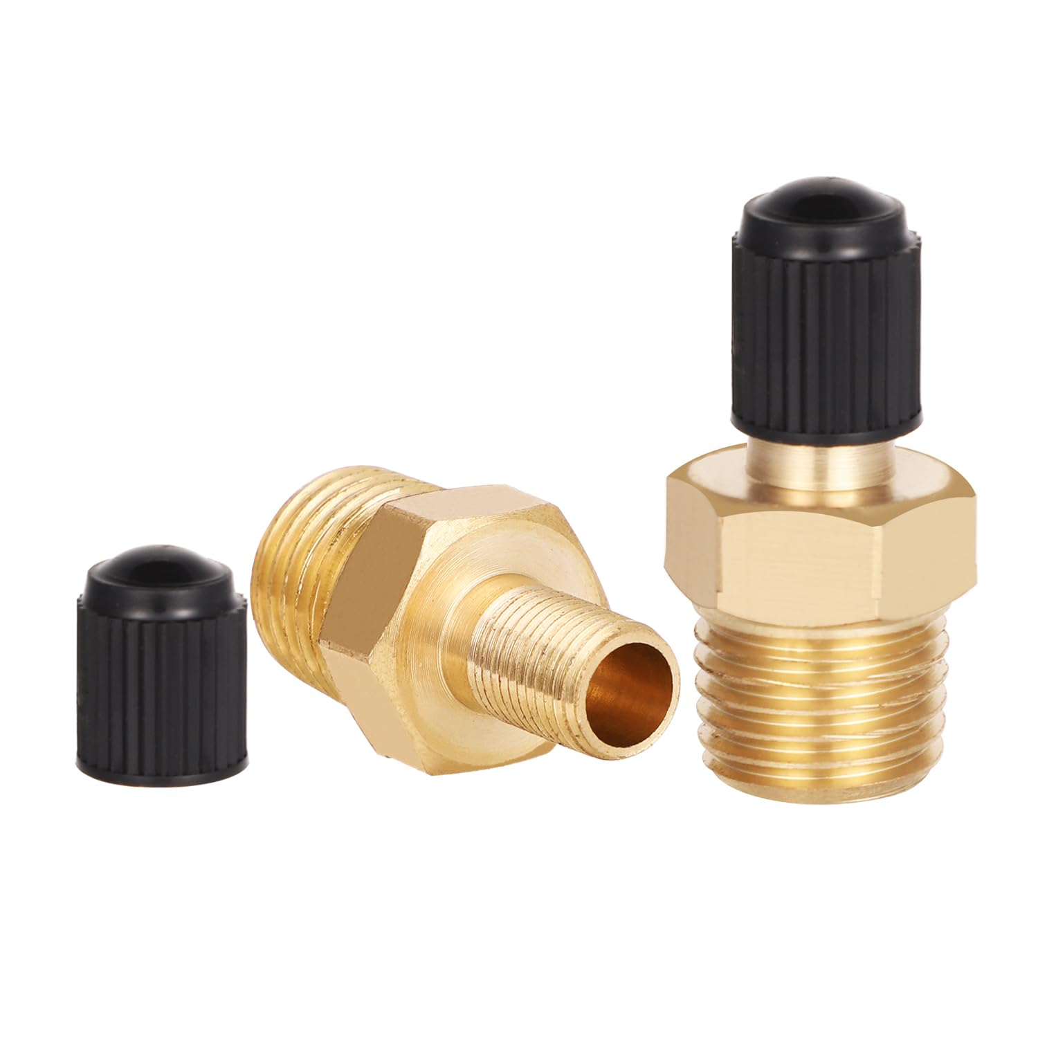 Amazon | 2個 エアインフレーターアダプター 1/4 NPT 空気入れ