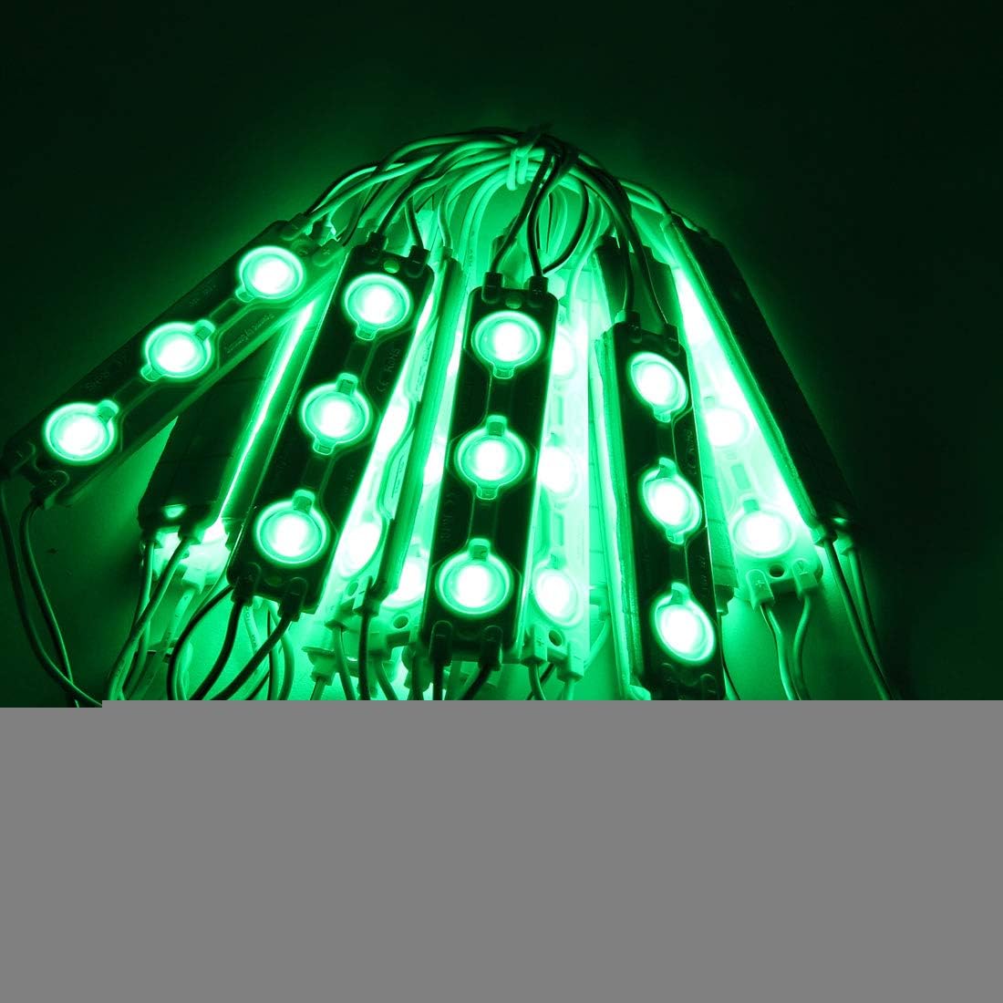 20Pcs DC12V Lighting fixtures and controls Green 3-LED 5730 SMD Module Waterproof Light Lamp f