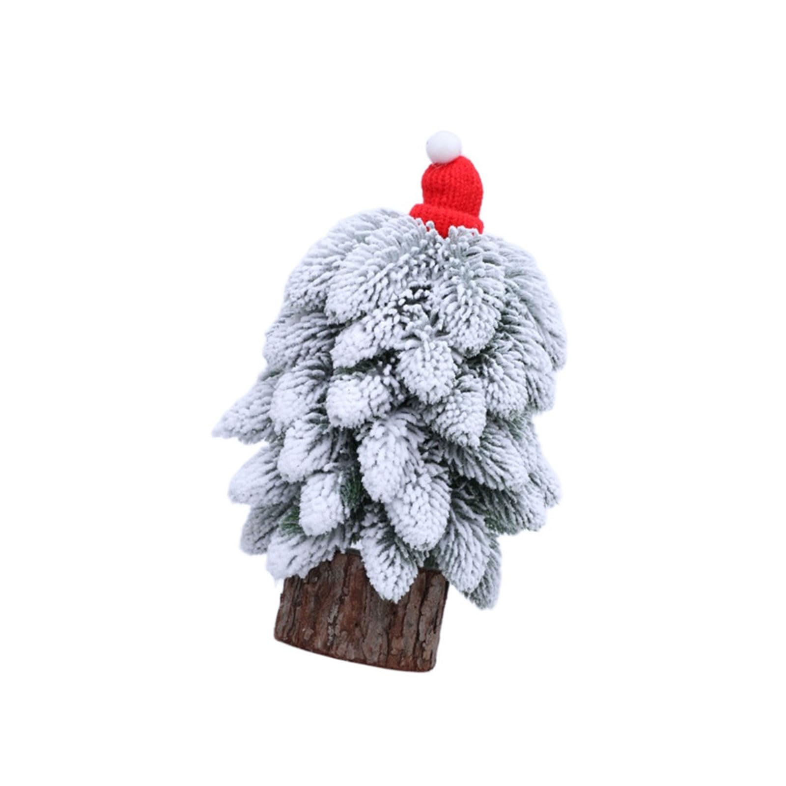 Artificial Christmas Tree Tabletop Decoration with Wood Base for Table Display Holiday Party Centerpieces Desktop Christmas Tree Decoration Centerpieces