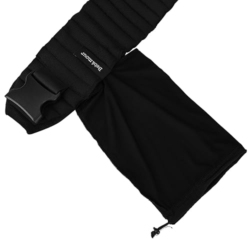 Miniatura 7 de Bebamour Portabebés de punto, cómodo y ligero para 4-24 meses, portabebés ergonómico con capucha para cabeza (negro)