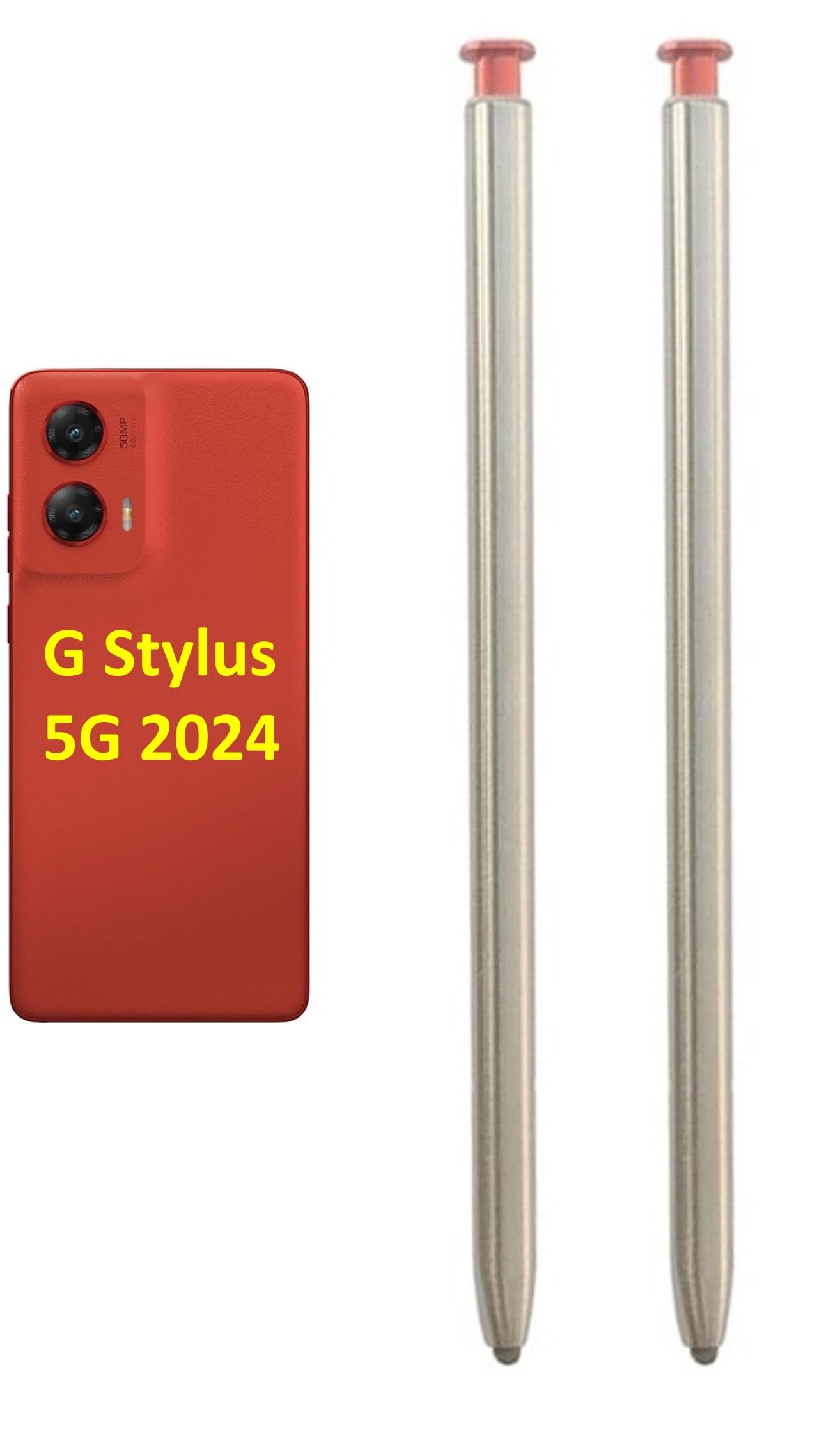 Lápiz capacitivo para Moto G Stylus 5G 2024, repuesto para Motorola 2024 5G, todas las versiones, Touch Parts Stylus S Pen (onda escarlata)