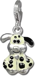 SilberDream Charm D3FC1042 - Pulsera con Colgante de Perro, Plata de Ley 925, Color Amarillo