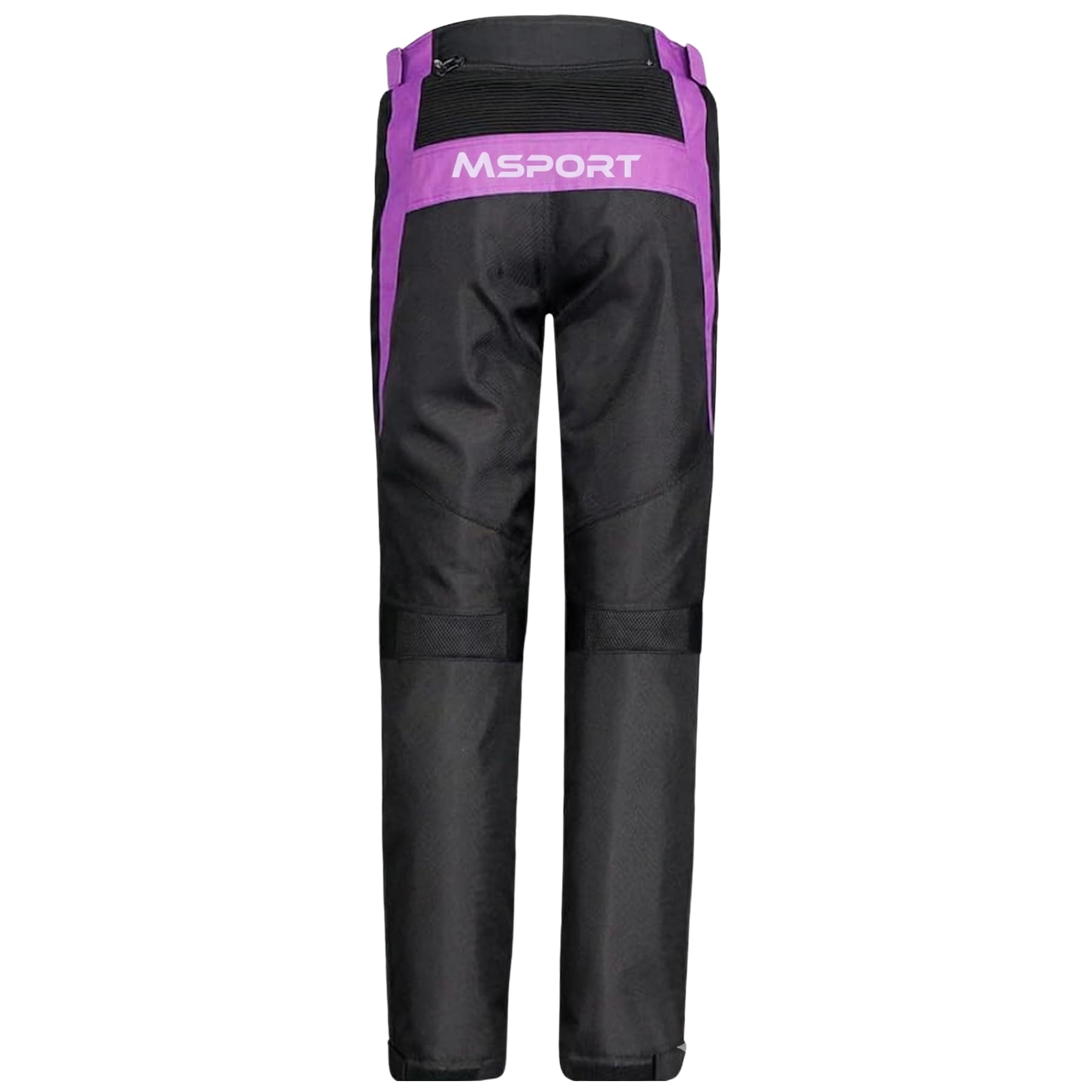 Msport Veste Moto Imperméable pour Femme, Veste avec Doublure Thermique Amovible, Respirante et avec Protections CE - Pantalon Violet 3XL