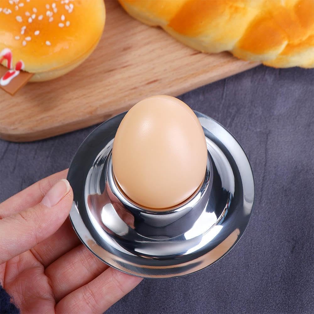 2 Pcs Stainless Steel Egg Cup Holders, Kitchen Breakfast Egg Holders for Soft Hard Boiled Eggs, Mini Cooking Tool Kitchen Gadgets