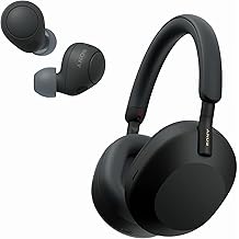 Sony WH-1000XM5 Premium Noise Canceling Headphones (Black) with Free WF-C700N Truly Wireless Noise Canceling Earbuds (Black)