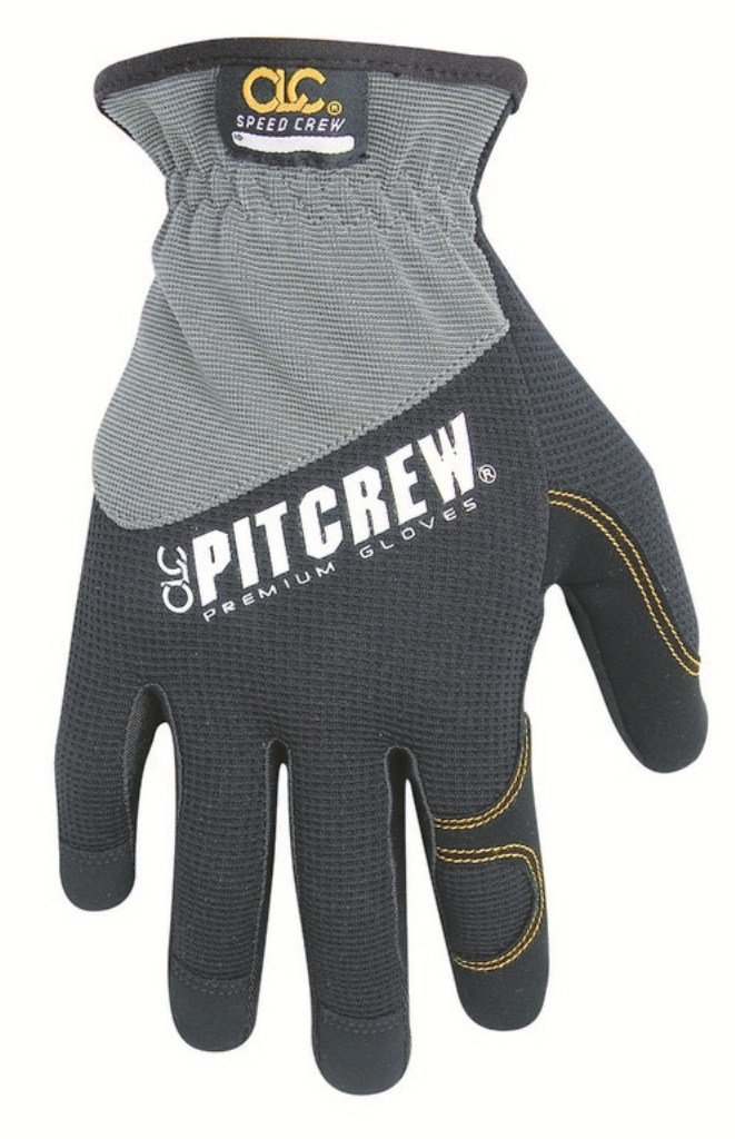 CLC Custom Leathercraft 217M Speed Crew Mechanics Gloves, Black/Gray, Medium