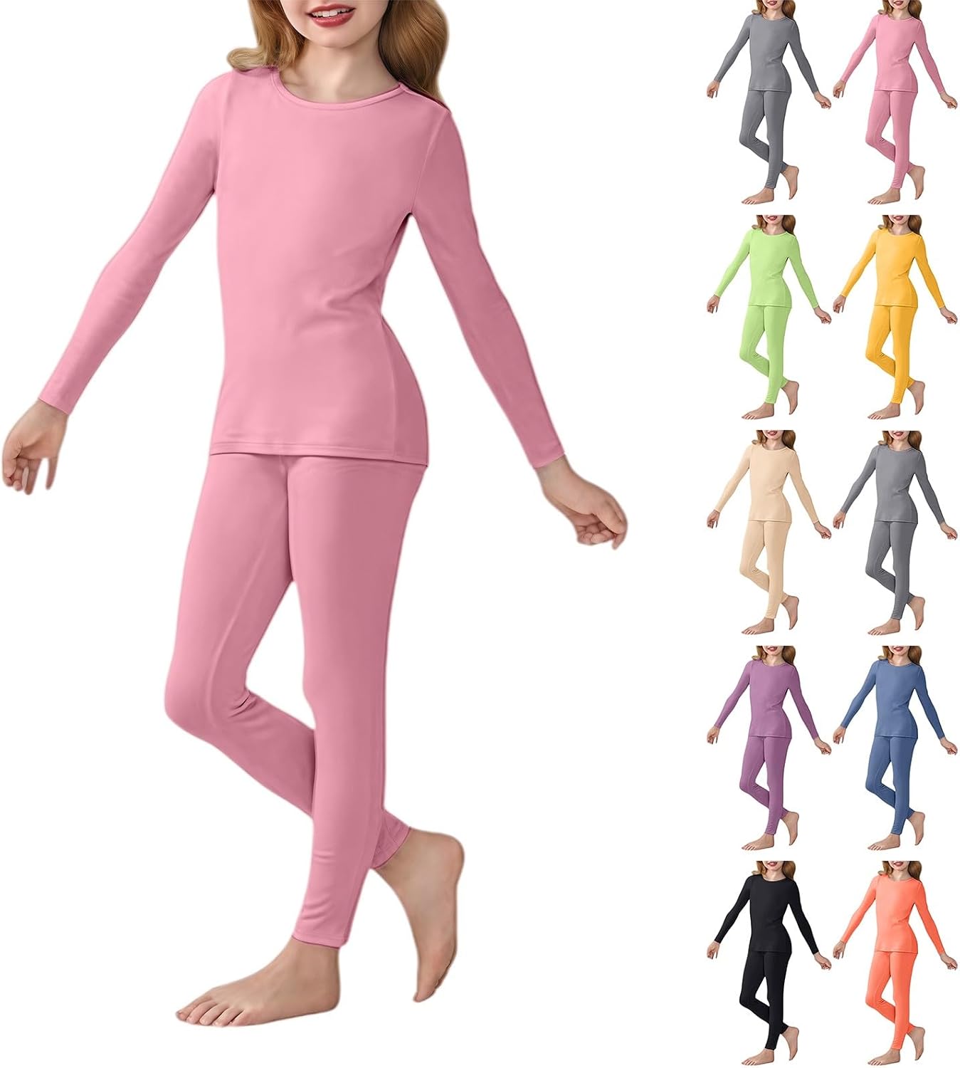 Girls Tracksuit Set 2 Pcs Cozy Pullover Hoodie And Soft Wide Leg Sweatpants For Girls