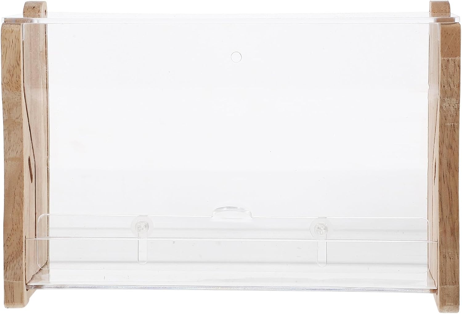 Happyyami Automatic Chicken Feeding Trough and Multi-use Poultry Feeder Box, Medium Wooden Chicken Feeding Bowl with Grain Storage for Parrots and Farm Birds