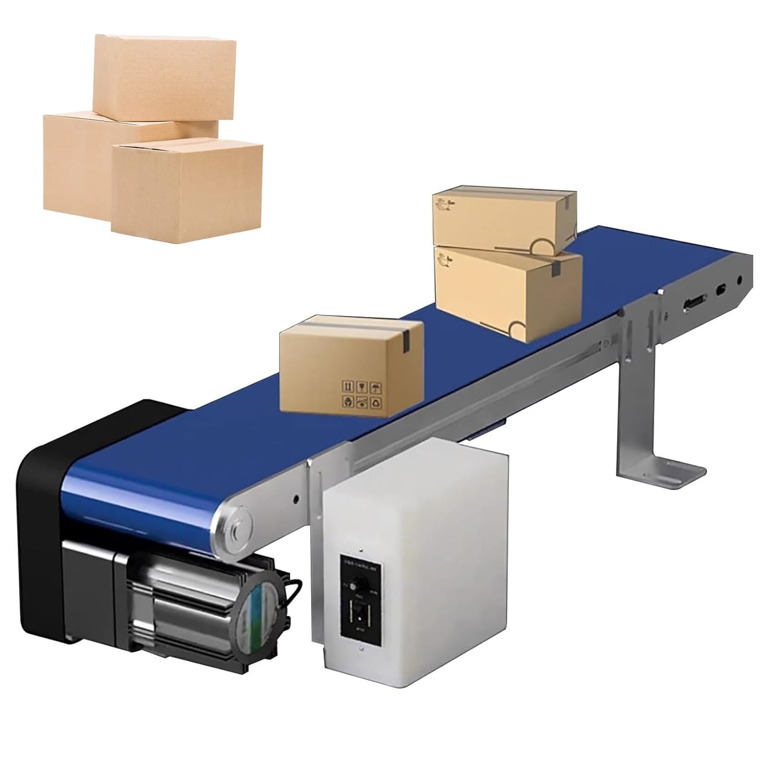 AYCDL Automatic Electric Conveyor Belt for Laboratory & Food Processing - Adjustable Speed Transport System, Compact Design for Efficient Small Assembly Line,60cmx15cm