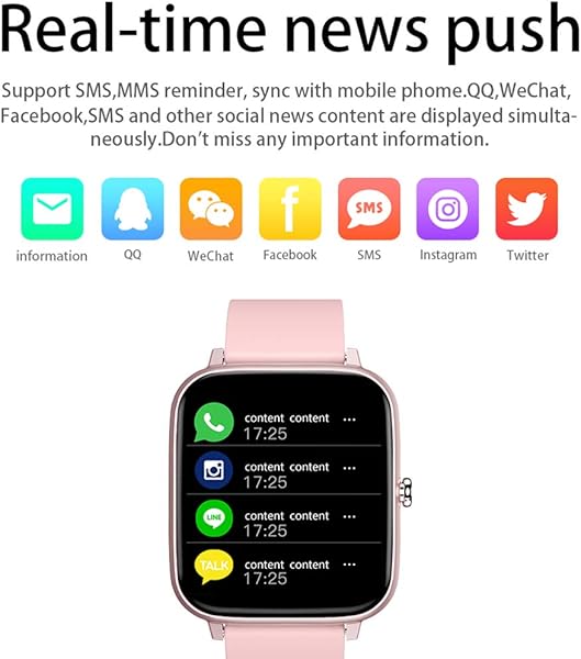 P6 Smartwatch IP68 Waterproof Impermeabile Full Touch Great Screen Health Smart Watch con Sport Frequenza Cardiaca Sonno di Monitoraggio del Sonno E Funzione di Chiamata BluetoothNero
